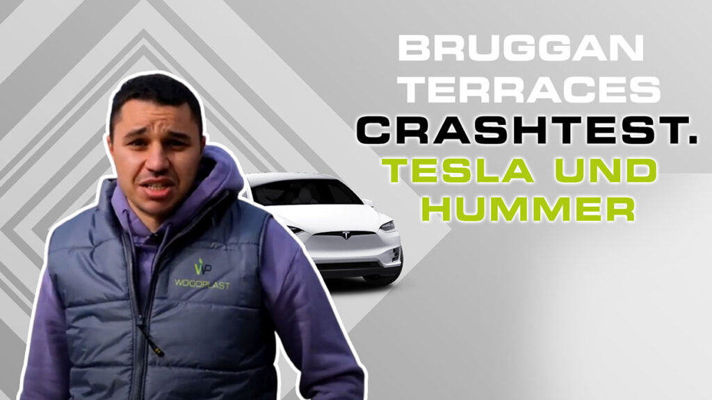 Terrassensysteme Bruggan - Crashtest: Tesla und Hummer