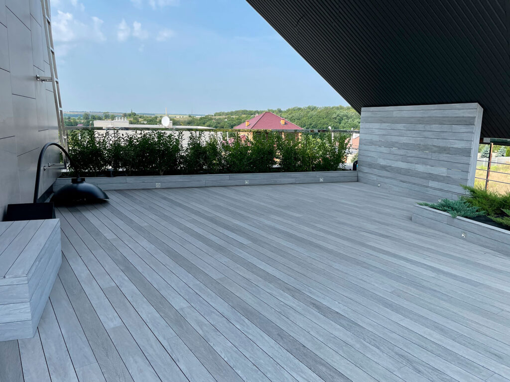 Dachterrasse. Wie baut man es?