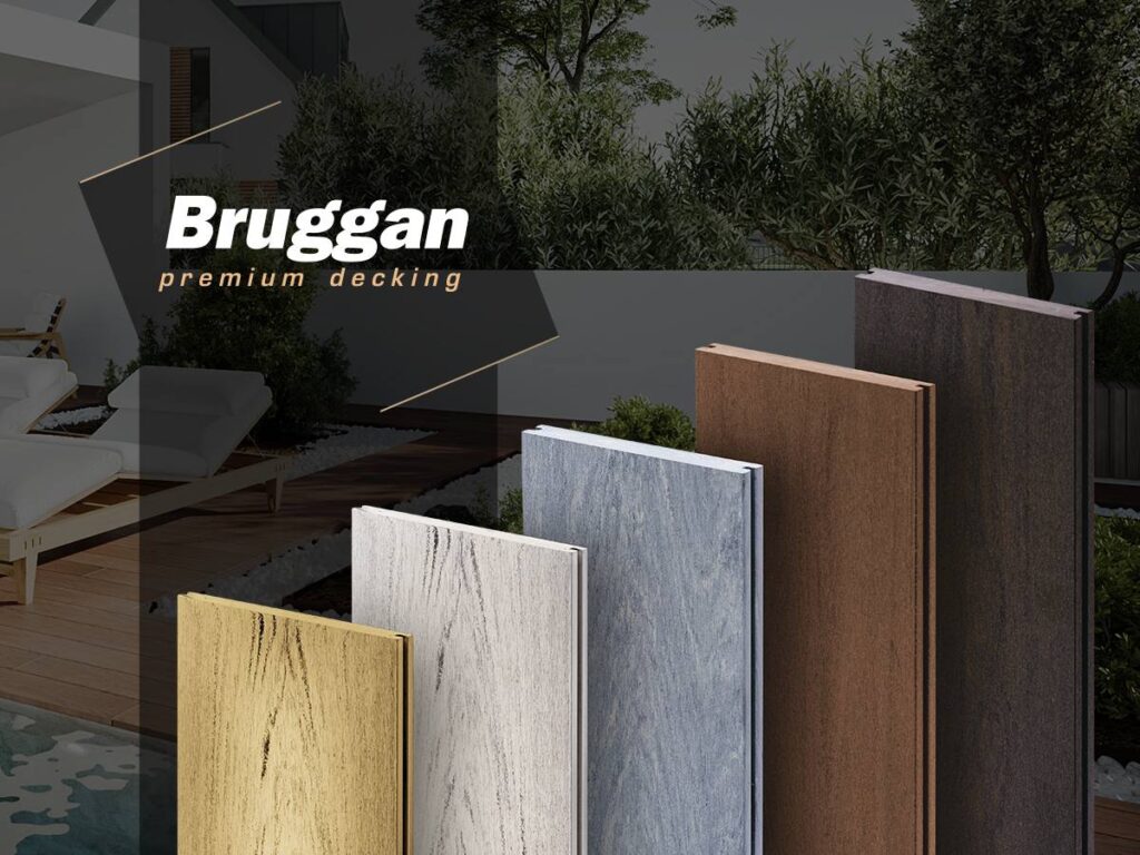 Farbpalette für mehrfarbige Terrassendielen von Bruggan